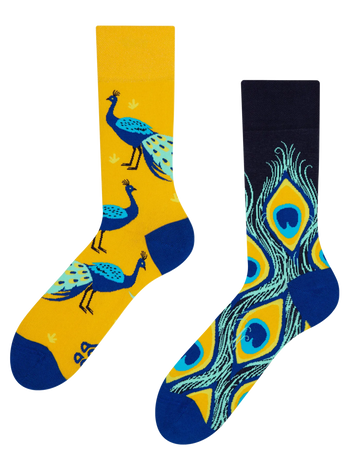 Calcetines alegres Pavo real