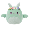 Squishmallows Tove el Hombre Polilla Verde Menta con Corona de Flores y Barriga Peluda, 20 cm