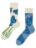 Calcetines alegres de bambú Mariposa azul