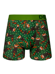 Bóxeres alegres para hombre Panda rojo