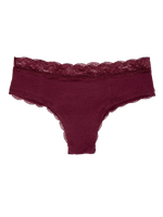 Bragas con encaje para mujer Burdeos