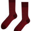 Calcetines estampados marrón y rojo