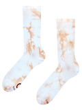Calcetines acanalados Beige efecto desteñido