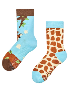 Calcetines antideslizantes para niños Linda jirafa