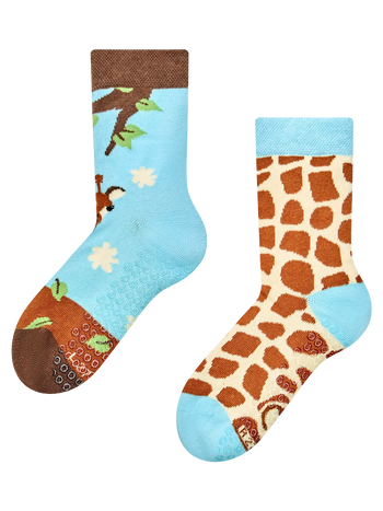 Calcetines antideslizantes para niños Linda jirafa