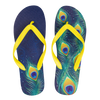 Chancletas alegres Plumas de pavo real