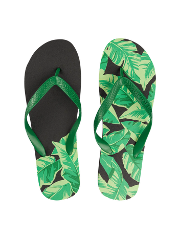 Chancletas alegres Hojas de banana