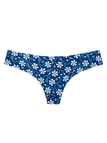 Bragas brasileñas alegres para mujer Tinta azul