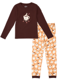 Pijama alegre para mujer Café soñoliento