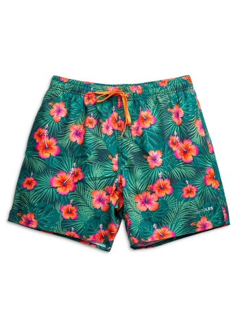 Bermudas alegres para hombre Hibisco