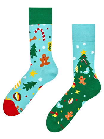 Calcetines alegres Adornos y árbol de Navidad