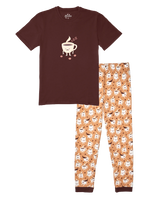 Pijama alegre para hombre Café soñoliento