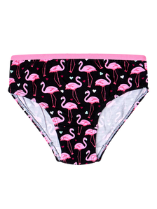 Bragas alegres para niña Flamencos y corazones