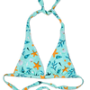 Top triangular alegre de bikini Conchas marinas