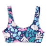 Top alegre de bikini deportivo Hojas de colores