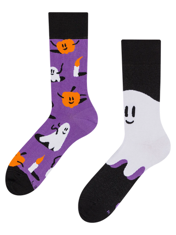 Calcetines alegres Fantasmas y calabazas