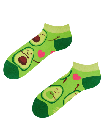 Calcetines tobilleros alegres Amor por los aguacates