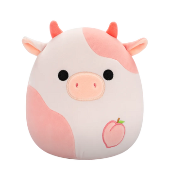 Squishmallows Lilaz la Vaca Melocotón, 20 cm