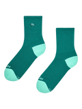 Calcetines acanalados de media caña Ciclista verde
