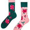 Calcetines alegres Rosas de Navidad