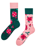 Calcetines alegres Rosas de Navidad