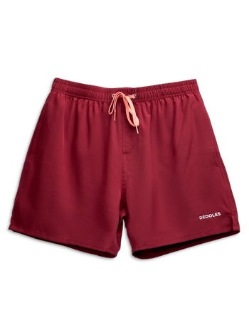 Bermudas para hombre Rojo ruibarbo