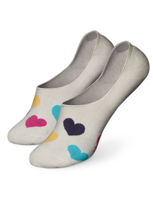 Calcetines invisibles alegres Corazones de colores