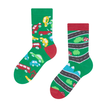 Calcetines infantiles alegres Coches