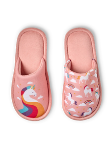 Pantuflas infantiles alegres Unicornio en las nubes