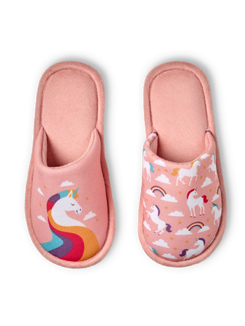 Pantuflas infantiles alegres Unicornio en las nubes