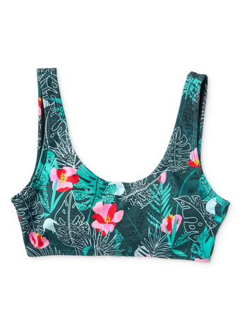 Top alegre de bikini deportivo Selva tropical