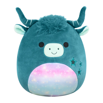 Squishmallows Clark, la vaca Highland verde, 13 cm