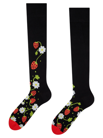 Calcetines hasta la rodilla alegres Fresas silvestres