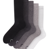 Calcetines deportivos Paquete de 5 pares Negro y blanco clásico