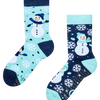 Calcetines antideslizantes de invierno para niños Muñeco de nieve alegre