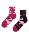 Calcetines de deporte alegres Flamencos y corazones
