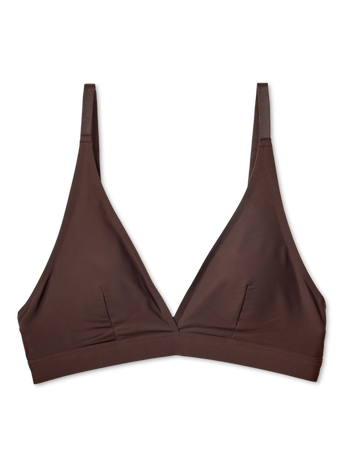 Bralette triangular sin costuras Marrón chocolate