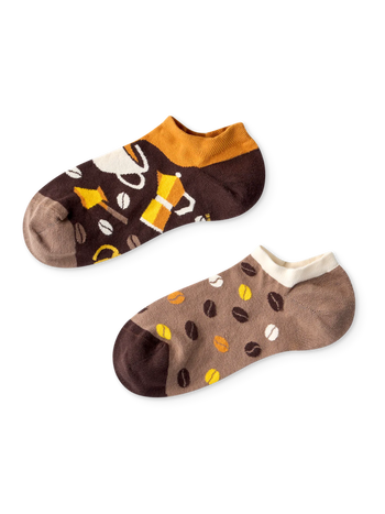 Calcetines sneakers alegres Granos de café