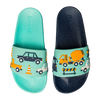 Chanclas infantiles alegres Tráfico de vehículos
