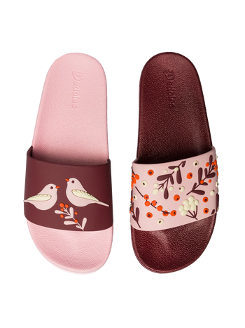 Chanclas alegres Pájaros y bayas