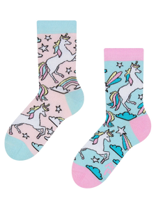 Calcetines infantiles alegres Unicornio arcoíris