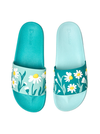 Chanclas alegres Camomila turquesa