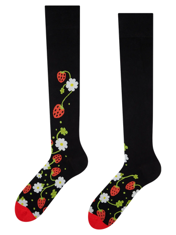 Calcetines hasta la rodilla alegres Fresas silvestres