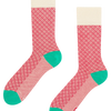 Calcetines estampados Turquesa y rojo