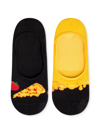 Calcetines invisibles alegres Pizza de queso