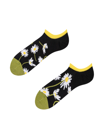 Calcetines sneakers alegres Margaritas en la noche
