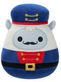 Squishmallows Yuri el Yeti Blanco con Traje de Cascanueces Azul, 20 cm