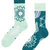 Calcetines alegres Mandala y hojas