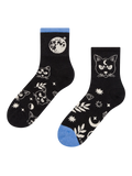 Calcetines de deporte alegres Gato y luna