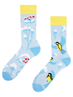 Calcetines de invierno alegres Pájaro de invierno